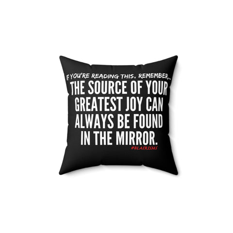 JOY IN THE MIRROR THROW PILLOW