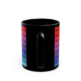 BLACK MAGIC RAINBOW BLACK CERAMIC BLACK MUG 150Z
