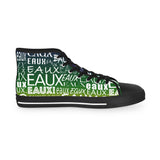 EAUX- WHITE ON MARDI GRAS HI-TOP SNEAKERS WHITE-SOLE
