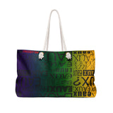 EAUX - BLACK ON MARDI GRAS WEEKENDER BAG