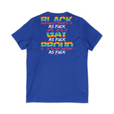 BLACK GAY PROUD AF V-NECK T-SHIRTS