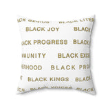 BLACK MAGIC - GOLD LETTERS THROW PILLOW