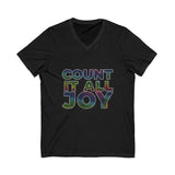 COUNT IT ALL JOY UNISEX V-NECK  T-SHIRTS