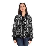 EAUX WHITE AOP WOMEN'S BOMBERS JACKET