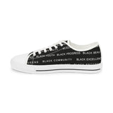 BLACK MAGIC WHITE LETTERS LOW-TOP SNEAKERS WHITE-SOLE