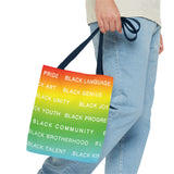 BLACK MAGIC RAINBOW WHITE  TOTE BAG