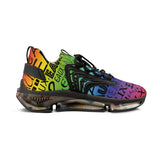 EAUX BLACK ON RAINBOW MESH SNEAKERS