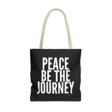 PEACE BE THE JOURNEY WHITE TOTE BAG