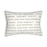 BLACK MAGIC - GOLD LETTERS LUMBAR PILLOW