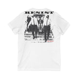RESIST-BLACK UNISEX V-NECK T-SHIRT