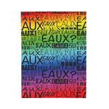 EAUX - BLACK ON RAINBOW PLUSH BLANKET