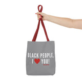 BLACKITY BLACK - WHITE TOTE BAG