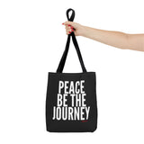 PEACE BE THE JOURNEY WHITE TOTE BAG