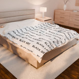 BLACK MAGIC - BLACK LETTERS PLUSH BLANKET