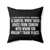 TRADING PLACES THROW PILLOW