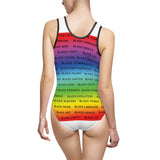 BLACK MAGIC RAINBOW BLACK 1 PIECE SWIM  SUIT