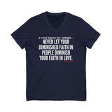 DIMINISHED FAITH UNISEX V-NECK T-SHIRT