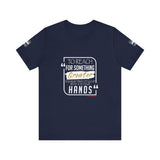 REACH FOR SOMETHING WHITE GOLD UNISEX SHORT SLEEVE T-SHIRTS