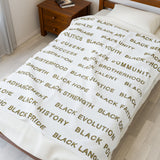BLACK MAGIC - GOLD LETTERS PLUSH BLANKET