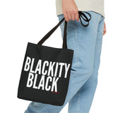 BLACKITY BLACK - WHITE TOTE BAG