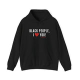 BLACKITY BLACK - WHITE UNISEX HOODIE
