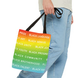 BLACK MAGIC RAINBOW WHITE  TOTE BAG