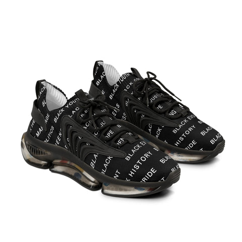 BLACK MAGIC WHITE LETTERS MESH SNEAKERS