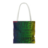 EAUX - BLACK ON MARDI GRAS TOTE BAG
