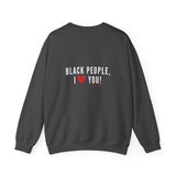 BLACKITY BLACK - WHITE UNISEX SWEAT SHIRT