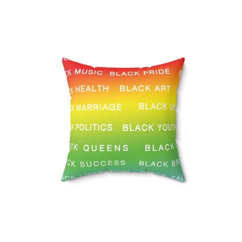BLACK MAGIC RAINBOW WHITE  THROW PILLOW