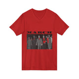 MARCH - BLACK UNISEX V-NECK T-SHIRT