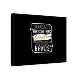 REACH FOR SOMETHING WHITE GOLD CANVAS ART
