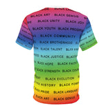 BLACK MAGIC RAINBOW BLACK AOP UNISEX T-SHIRTS