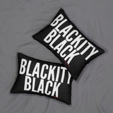 BLACKITY BLACK - WHITE LUMBAR PILLOW