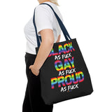 BLACK GAY PROUD AF TOTE BAG