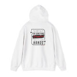REACH FOR SOMETHING - BLACK RED UNISEX HOODIE