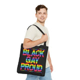 BLACK GAY PROUD TOTE BAG