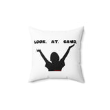 LOOK AT GAWD WHITE THROW PILLOW