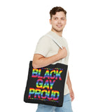 BLACK GAY PROUD TOTE BAG