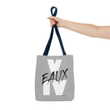 V EAUX IV - WHITE W/ BLACK EAUX TOTE BAG