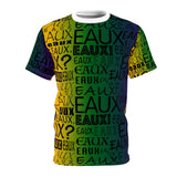 EAUX BLACK ON MARDI GRAS AOP UNISEX T-SHIRT