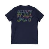 COUNT IT ALL JOY UNISEX V-NECK  T-SHIRTS