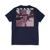 STAND - WHITE UNISEX V-NECK T-SHIRT