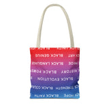 BLACK MAGIC RAINBOW WHITE  TOTE BAG