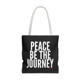 PEACE BE THE JOURNEY WHITE TOTE BAG