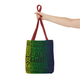 EAUX - BLACK ON MARDI GRAS TOTE BAG