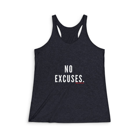 NO EXCUSE RACERBACK TANK TOP