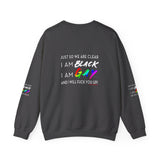 BLACK GAY FUP WHITE UNISEX SWEATSHIRTS