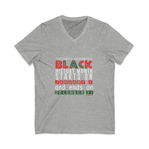 FRIENDLY REMINDER UNISEX V-NECK T-SHIRT