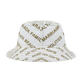 BLACK MAGIC - GOLD LETTERS AOP BUCKET HAT